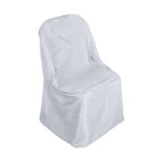 10 Pack Polyester Chair Covers for Folding Chairs Silver - Wrinkle - Free Stain - Resistant Slip - On Slipcovers - Bell Racket Store