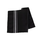 10 Pack Premium Spun Polyester 18"x22" Napkins Black/White Bistro Style - Highly Absorbent Cotton - Like Feel Cloth Napkins - Bell Racket Store
