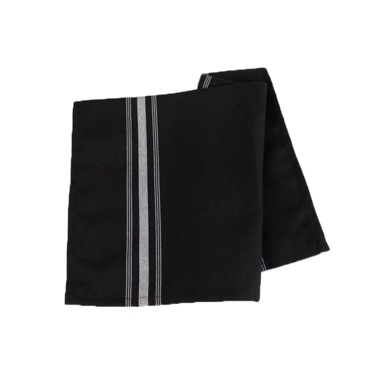 10 Pack Premium Spun Polyester 18"x22" Napkins Black/White Bistro Style - Highly Absorbent Cotton - Like Feel Cloth Napkins - Bell Racket Store