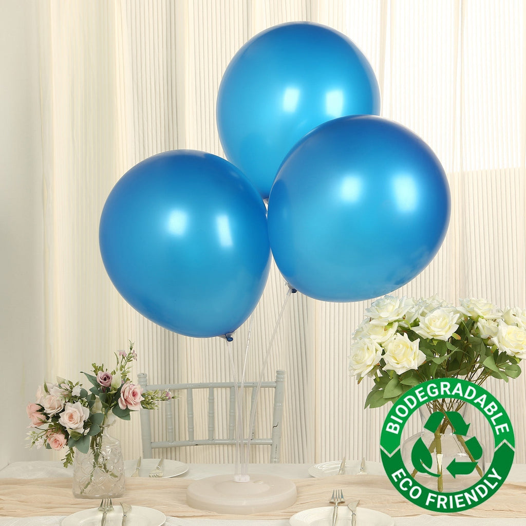 10 Pack Royal Blue Biodegradable Balloons, 18" Thickened Extra Strong Eco - friendly Latex Helium Party Balloons - Bell Racket Store