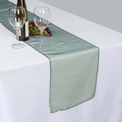 10 Pack Sheer Organza 14"x108" Table Runners Hunter Emerald Green - Soft and Lightweight Table Accent - NestOCart