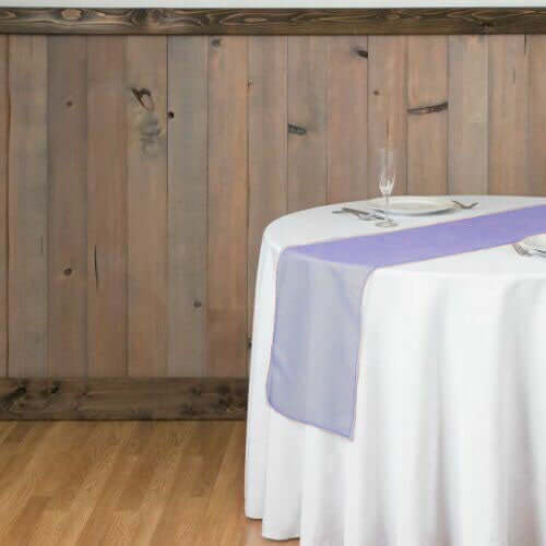 10 Pack Sheer Organza 14"x108" Table Runners Purple - Soft and Lightweight Table Accent - NestOCart
