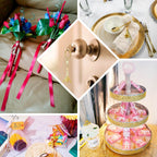 10 Pack Silver Plastic Paris Eiffel Tower Keychain Wedding Favors, 4" Bridal Shower Party Souvenirs With Thank You Tag - Bell Racket Store