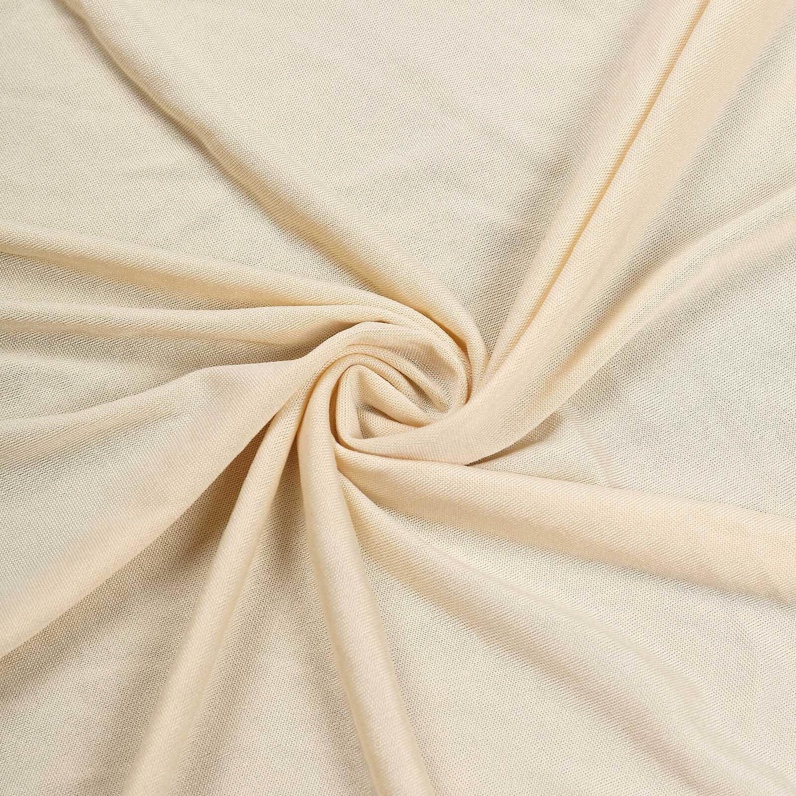 10 Pack Spandex Chair Covers for Banquet Chairs Beige - Durable Reusable Stretch Slip - On Covers - Bell Racket Store