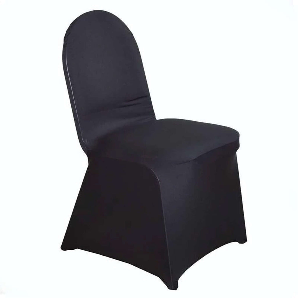 10 Pack Spandex Chair Covers for Banquet Chairs Black - Durable Reusable Stretch Slip - On Covers for Gatherings - Bell Racket Store
