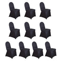 10 Pack Spandex Chair Covers for Banquet Chairs Black - Durable Reusable Stretch Slip - On Covers for Gatherings - Bell Racket Store