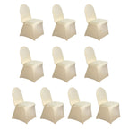 10 Pack Spandex Chair Covers for Banquet Chairs Champagne - Durable Reusable Stretch Slip - On Covers - Bell Racket Store