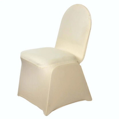 10 Pack Spandex Chair Covers for Banquet Chairs Champagne - Durable Reusable Stretch Slip - On Covers - Bell Racket Store