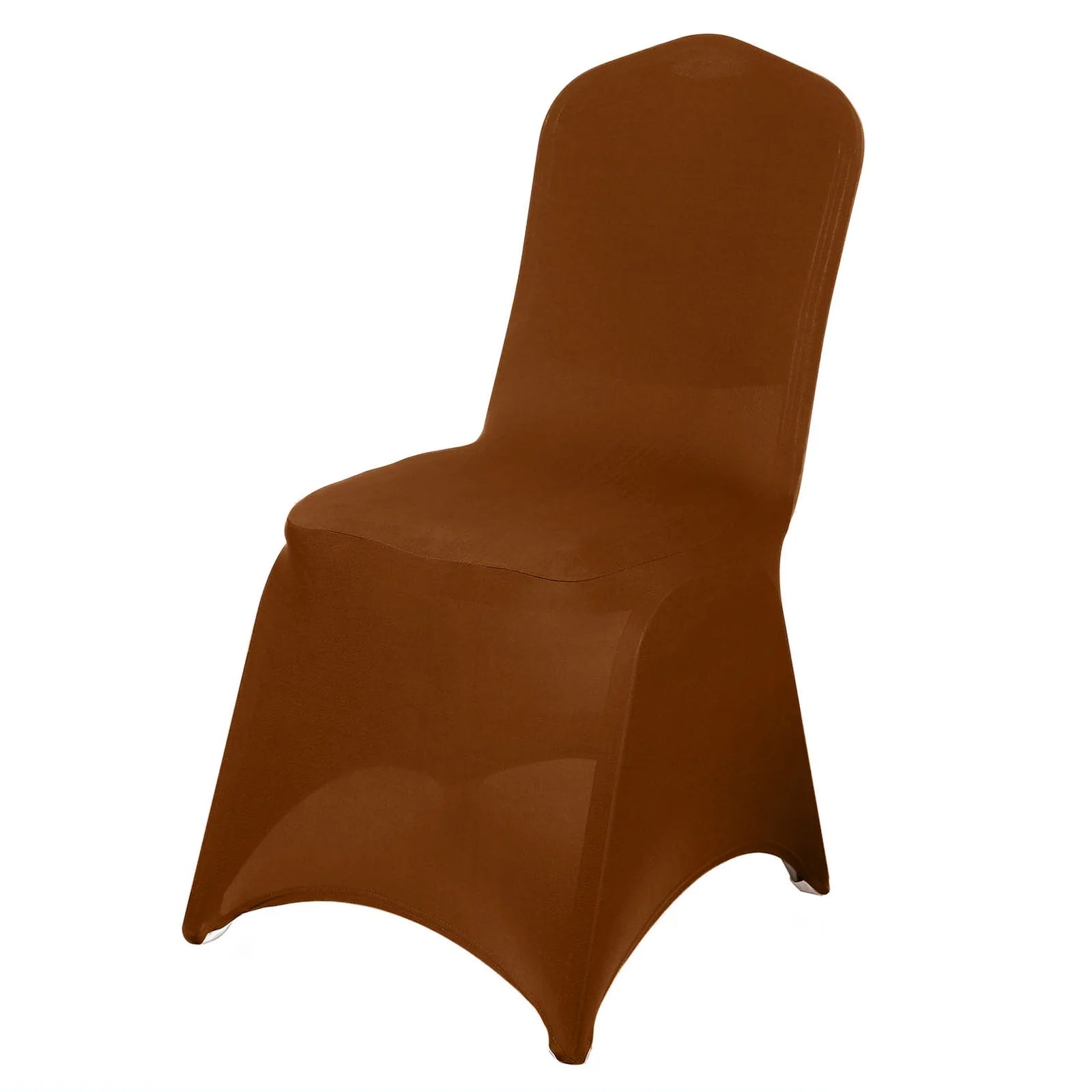 10 Pack Spandex Chair Covers for Banquet Chairs Cinnamon Brown - Durable Reusable Stretch Slip - On Covers - Bell Racket Store