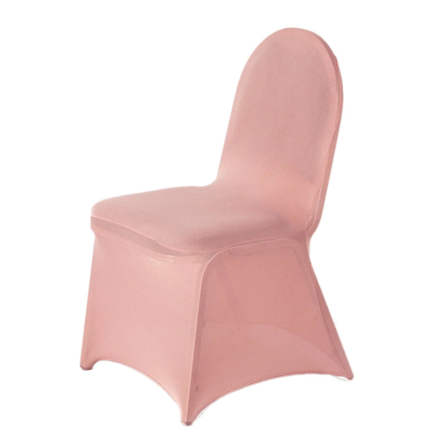 10 Pack Spandex Chair Covers for Banquet Chairs Dusty Rose - Durable Reusable Stretch Slip - On Covers - Bell Racket Store