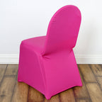 10 Pack Spandex Chair Covers for Banquet Chairs Fuchsia - Durable Reusable Stretch Slip - On Covers - Bell Racket Store