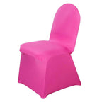 10 Pack Spandex Chair Covers for Banquet Chairs Fuchsia - Durable Reusable Stretch Slip - On Covers - Bell Racket Store