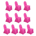 10 Pack Spandex Chair Covers for Banquet Chairs Fuchsia - Durable Reusable Stretch Slip - On Covers - Bell Racket Store