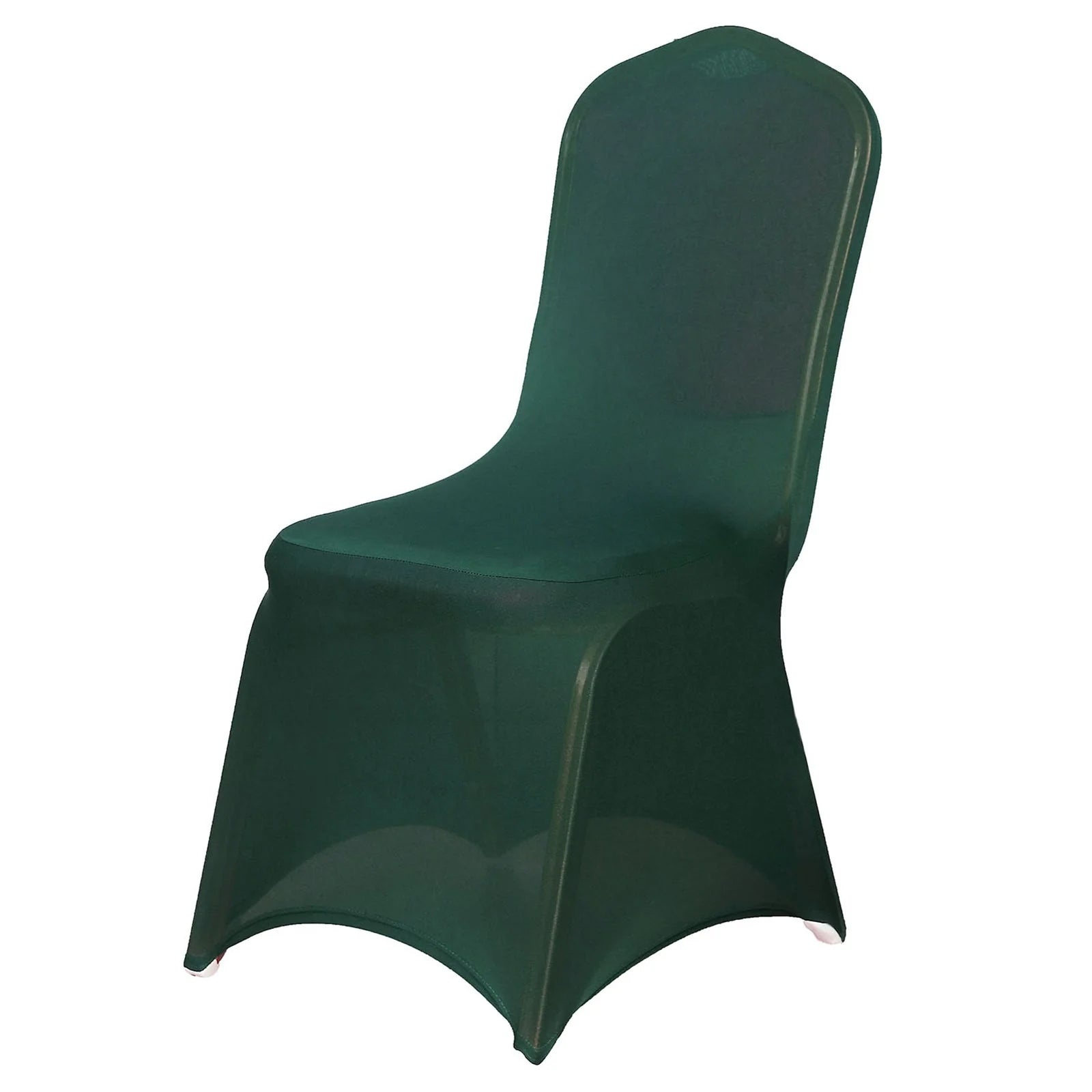 10 Pack Spandex Chair Covers for Banquet Chairs Hunter Emerald Green - Durable Reusable Stretch Slip - On Covers - Bell Racket Store