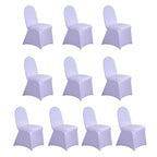 10 Pack Spandex Chair Covers for Banquet Chairs Lavender Lilac - Durable Reusable Stretch Slip - On Covers - Bell Racket Store