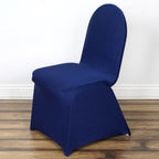 10 Pack Spandex Chair Covers for Banquet Chairs Navy Blue - Durable Reusable Stretch Slip - On Covers - Bell Racket Store