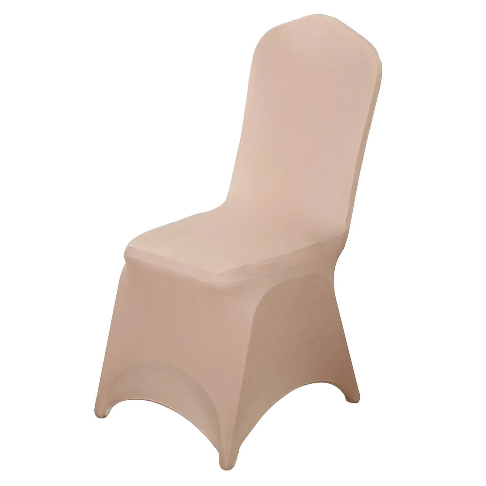 10 Pack Spandex Chair Covers for Banquet Chairs Nude - Durable Reusable Stretch Slip - On Covers - Bell Racket Store