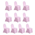 10 Pack Spandex Chair Covers for Banquet Chairs Pink - Durable Reusable Stretch Slip - On Covers - Bell Racket Store