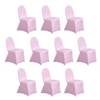 10 Pack Spandex Chair Covers for Banquet Chairs Pink - Durable Reusable Stretch Slip - On Covers - Bell Racket Store