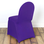 10 Pack Spandex Chair Covers for Banquet Chairs Purple - Durable Reusable Stretch Slip - On Covers - Bell Racket Store