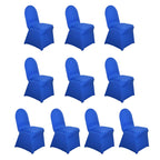 10 Pack Spandex Chair Covers for Banquet Chairs Royal Blue - Durable Reusable Stretch Slip - On Covers - Bell Racket Store