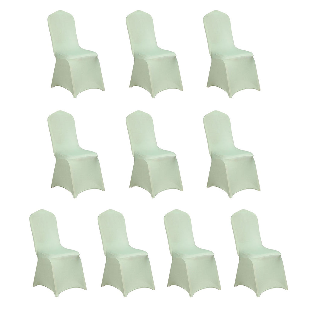 10 Pack Spandex Chair Covers for Banquet Chairs Sage Green - Durable Reusable Stretch Slip - On Covers - Bell Racket Store