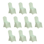 10 Pack Spandex Chair Covers for Banquet Chairs Sage Green - Durable Reusable Stretch Slip - On Covers - Bell Racket Store