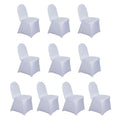 10 Pack Spandex Chair Covers for Banquet Chairs White - Durable Reusable Stretch Slip - On Covers for Gatherings - Bell Racket Store