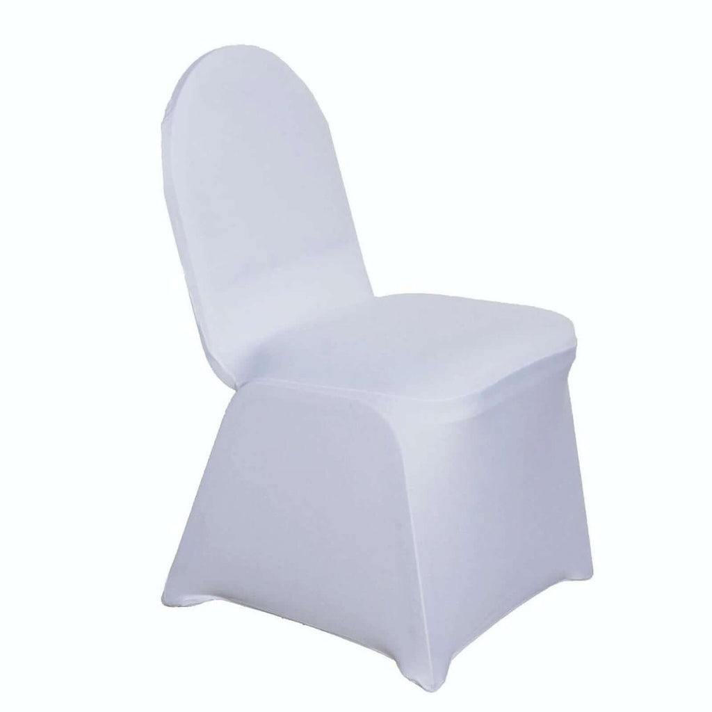 10 Pack Spandex Chair Covers for Banquet Chairs White - Durable Reusable Stretch Slip - On Covers for Gatherings - Bell Racket Store