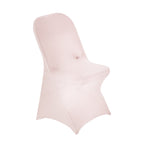 10 Pack Stretch Spandex Chair Covers Blush for Folding Chairs - Durable 160GSM Fitted Slipcovers - Bell Racket Store