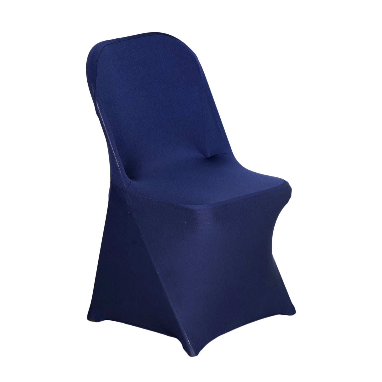 10 Pack Stretch Spandex Chair Covers Navy Blue for Folding Chairs - Durable 160GSM Fitted Slipcovers - Bell Racket Store