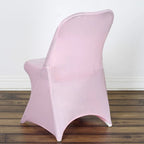 10 Pack Stretch Spandex Chair Covers Pink for Folding Chairs - Durable 160GSM Fitted Slipcovers - Bell Racket Store