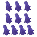 10 Pack Stretch Spandex Chair Covers Purple for Folding Chairs - Durable 160GSM Fitted Slipcovers - Bell Racket Store