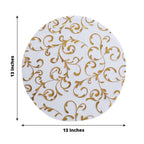 10 - Pack Table Placemats Embossed Foil Flower Design Metallic Gold Round - Sheer Organza Disposable Mats 13" - Bell Racket Store