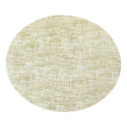 10 - Pack Table Placemats Glitter Design Metallic Gold Round - Mesh Polyester Disposable Mats 13" - Bell Racket Store