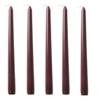 10 - Pack Taper Candles Premium Wax Design Burgundy - Unscented Candles for Upscale Settings 10" - Bell Racket Store