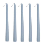 10 - Pack Taper Candles Premium Wax Design Dusty Blue - Unscented Candles for Upscale Settings 10" - Bell Racket Store