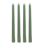 10 - Pack Taper Candles Premium Wax Design Dusty Sage Green - Unscented Candles for Upscale Settings 10" - Bell Racket Store
