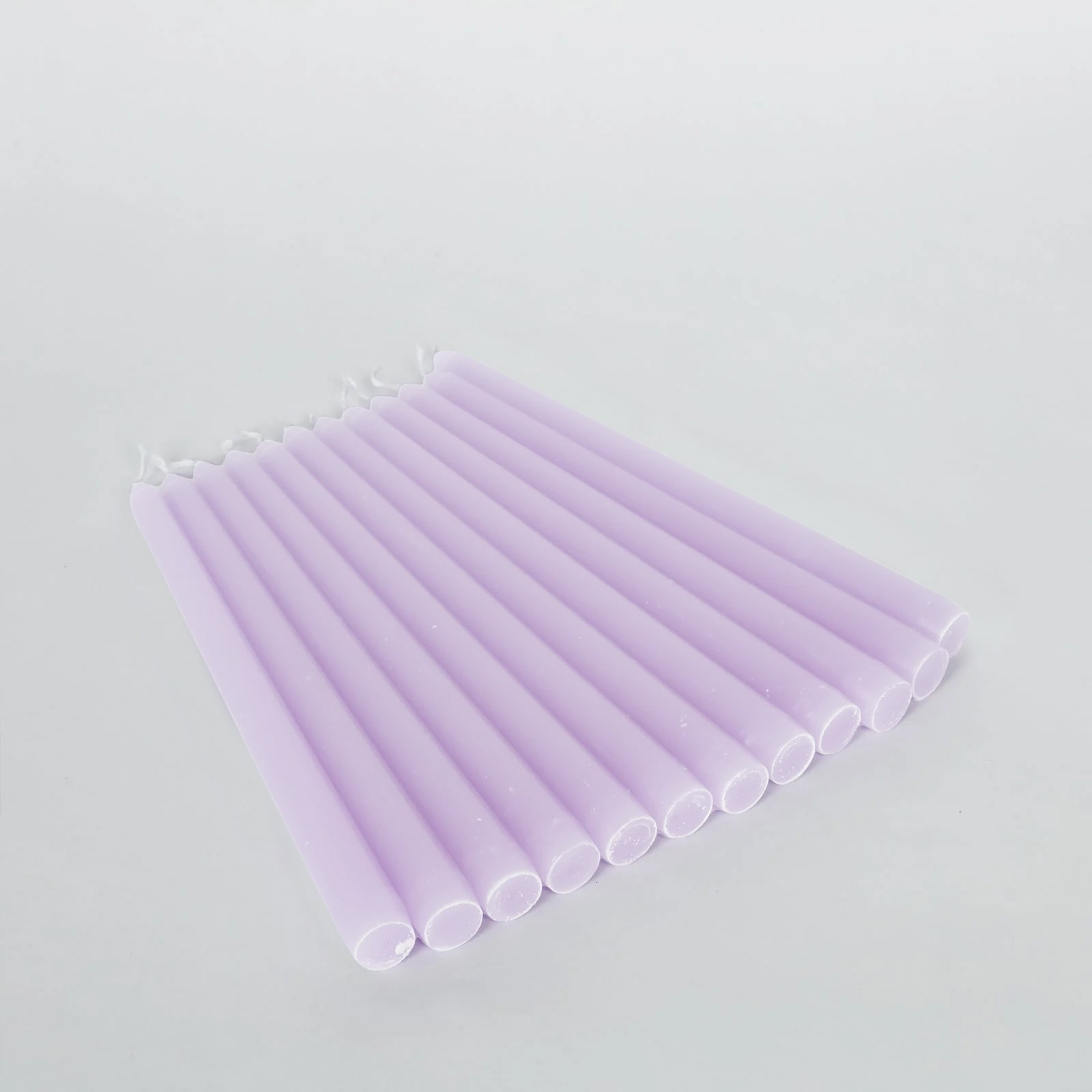 10 - Pack Taper Candles Premium Wax Design Lavender Lilac - Unscented Candles for Upscale Settings 10" - Bell Racket Store