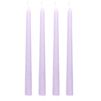 10 - Pack Taper Candles Premium Wax Design Lavender Lilac - Unscented Candles for Upscale Settings 10" - Bell Racket Store