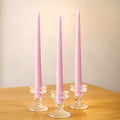 10 - Pack Taper Candles Premium Wax Design Pink - Unscented Candles for Upscale Settings 10" - Bell Racket Store