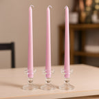 10 - Pack Taper Candles Premium Wax Design Pink - Unscented Candles for Upscale Settings 10" - Bell Racket Store