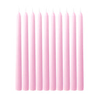 10 - Pack Taper Candles Premium Wax Design Pink - Unscented Candles for Upscale Settings 10" - Bell Racket Store