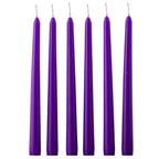 10 - Pack Taper Candles Premium Wax Design Purple - Unscented Candles for Upscale Settings 10" - Bell Racket Store