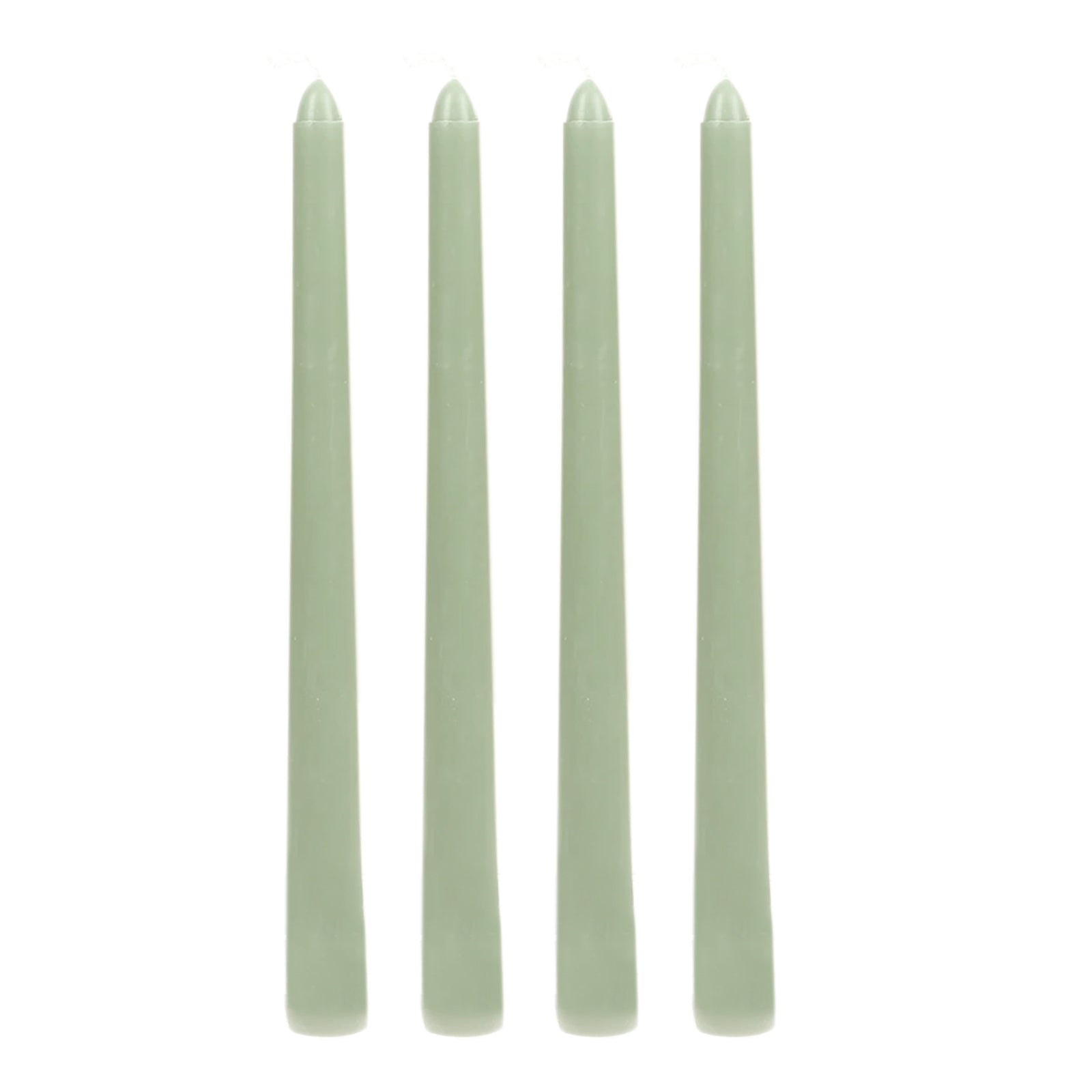 10 - Pack Taper Candles Premium Wax Design Sage Green - Unscented Candles for Upscale Settings 10" - Bell Racket Store