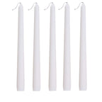 10 - Pack Taper Candles Premium Wax Design White - Unscented Candles for Upscale Settings 10" - Bell Racket Store