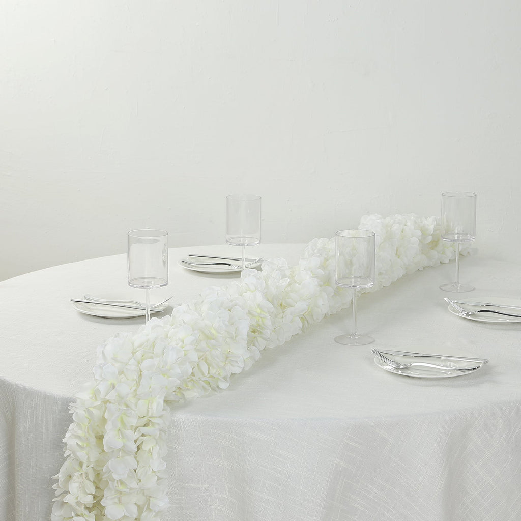 10 Pack White Artificial Wisteria Vines Flower Garlands, Hanging Silk Flowers Wedding Arch Garden Wall Decor - 6.5ft - Bell Racket Store