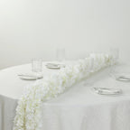 10 Pack White Artificial Wisteria Vines Flower Garlands, Hanging Silk Flowers Wedding Arch Garden Wall Decor - 6.5ft - Bell Racket Store