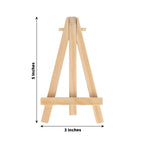 10 - Pack Wooden Display Easel Stands DIY Mini Design Natural - Rustic Place Card Table Number Holders 5" - Bell Racket Store