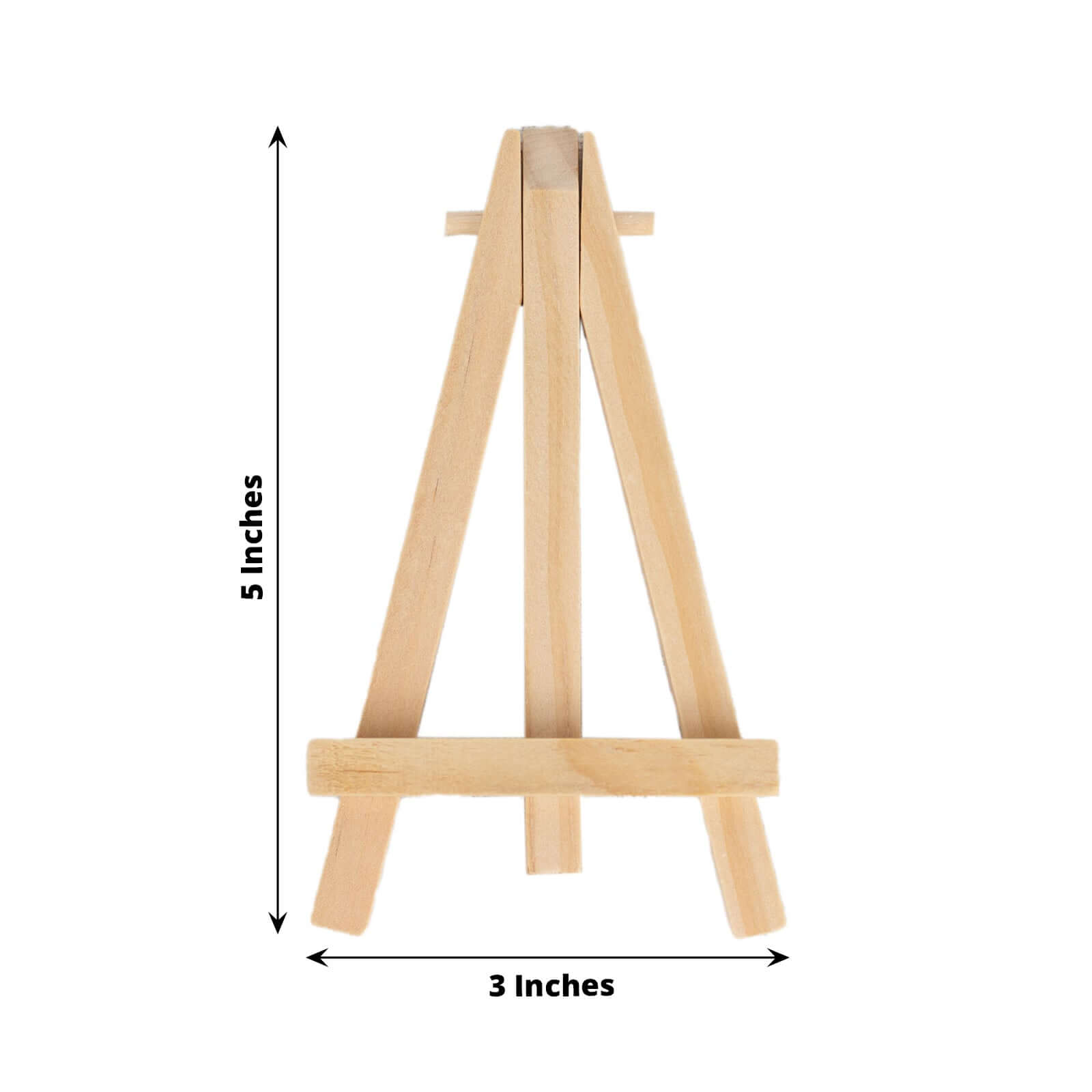 10 - Pack Wooden Display Easel Stands DIY Mini Design Natural - Rustic Place Card Table Number Holders 5" - Bell Racket Store